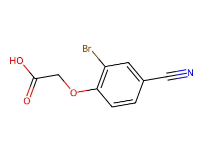 2-(2-Bromo-4-cyanophenoxy)acetic acid structure
