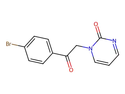 1-[2-(4-Bromophenyl)-2-oxoethyl]-2(1H)-pyrimidinone structure