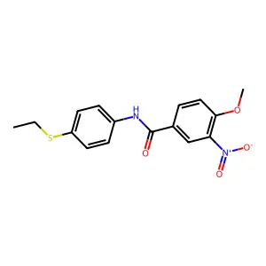 N-(4-ethylsulfanylphenyl)-4-methoxy-3-nitrobenzamide structure