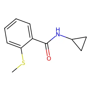 N-cyclopropyl-2-(methylthio)benzamide structure