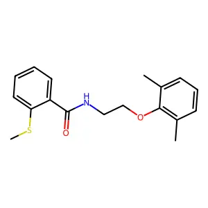 N-[2-(2,6-dimethylphenoxy)ethyl]-2-methylsulfanylbenzamide structure
