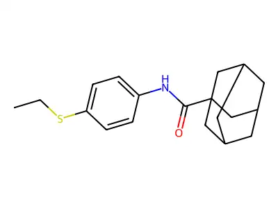 N-(4-ethylsulfanylphenyl)adamantane-1-carboxamide structure