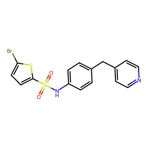 5-bromo-N-[4-(4-pyridinylmethyl)phenyl]-2-thiophenesulfonamide structure