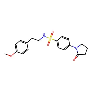 N-[2-(4-methoxyphenyl)ethyl]-4-(2-oxopyrrolidin-1-yl)benzenesulfonamide structure