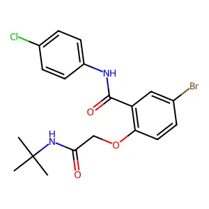 5-bromo-2-[2-(tert-butylamino)-2-oxoethoxy]-N-(4-chlorophenyl)benzamide structure
