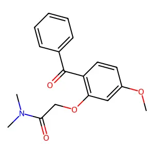 2-(2-benzoyl-5-methoxyphenoxy)-N,N-dimethylacetamide structure