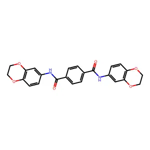 N~1~,N~4~-di(2,3-dihydro-1,4-benzodioxin-6-yl)terephthalamide structure