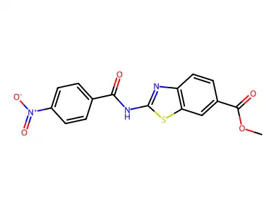Methyl 2-(4-nitrobenzamido)benzo[d]thiazole-6-carboxylate structure