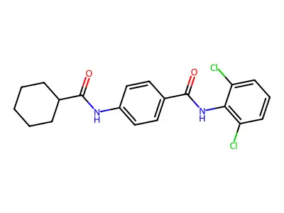 Benzamide, 4-[(cyclohexylcarbonyl)amino]-N-(2,6-dichlorophenyl)- structure