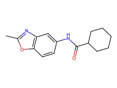 N-(2-methyl-1,3-benzoxazol-5-yl)cyclohexanecarboxamide structure