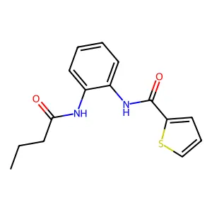 N-[2-(butanoylamino)phenyl]thiophene-2-carboxamide structure