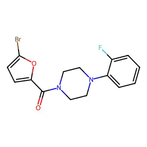 1-(5-Bromo-2-furoyl)-4-(2-fluorophenyl)piperazine structure