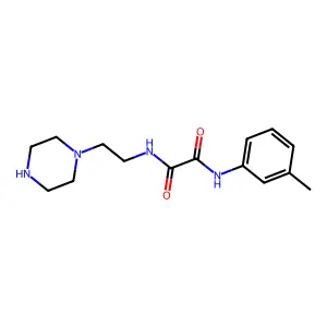 N'-(3-methylphenyl)-N-(2-piperazin-1-ylethyl)oxamide structure