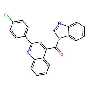 Benzotriazol-1-yl-[2-(4-chlorophenyl)quinolin-4-yl]methanone structure