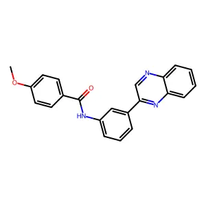4-methoxy-N-(3-quinoxalin-2-ylphenyl)benzamide structure