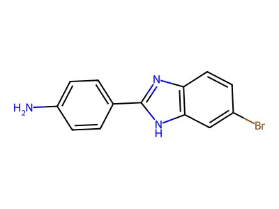 4-(5-bromo-1H-1,3-benzodiazol-2-yl)aniline structure