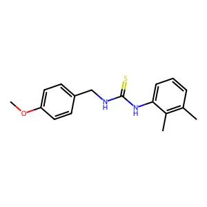N-(2,3-dimethylphenyl)-N'-(4-methoxybenzyl)thiourea structure