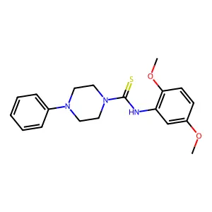 N-(2,5-dimethoxyphenyl)-4-phenylpiperazine-1-carbothioamide structure