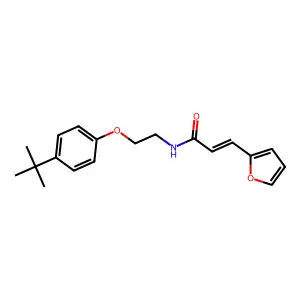 2-Propenamide, N-(2-(4-(1,1-dimethylethyl)phenoxy)ethyl)-3-(2-furanyl)- structure