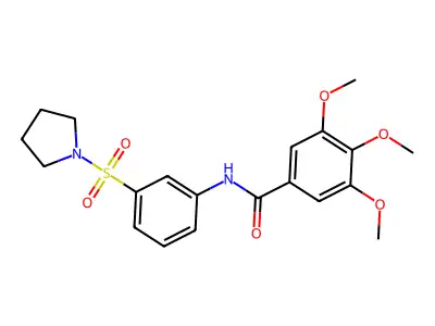 3,4,5-trimethoxy-N-(3-pyrrolidin-1-ylsulfonylphenyl)benzamide structure
