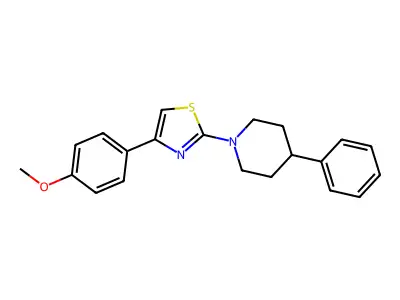 1-[4-(4-Methoxyphenyl)-1,3-thiazol-2-yl]-4-phenylpiperidine structure