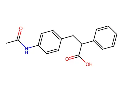 3-[4-(Acetylamino)phenyl]-2-phenylpropanoic acid structure