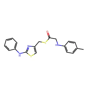 S-[[2-(Phenylamino)-4-thiazolyl]methyl] 2-[(4-methylphenyl)amino]ethanethioate structure