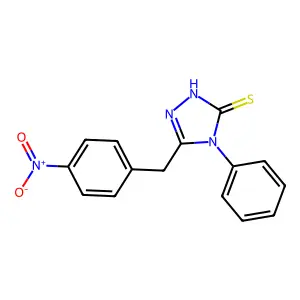 5-[(4-Nitrophenyl)methyl]-4-phenyl-1,2,4-triazole-3-thiol structure