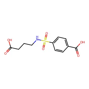 Benzoic acid, 4-[[(3-carboxypropyl)amino]sulfonyl]- structure