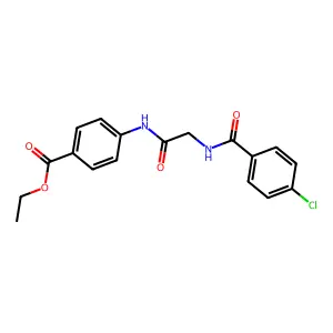 ethyl 4-{[N-(4-chlorobenzoyl)glycyl]amino}benzoate structure