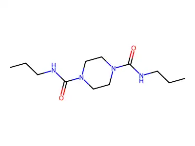 N,N'-dipropyl-1,4-piperazinedicarboxamide structure