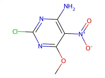 2-Chloro-6-methoxy-5-nitropyrimidin-4-amine structure