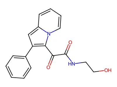 N-(2-hydroxyethyl)-2-oxo-2-(2-phenylindolizin-3-yl)acetamide structure