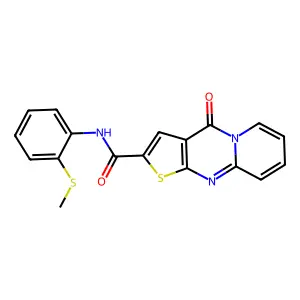 4H-Pyrido[1,2-a]thieno[2,3-d]pyrimidine-2-carboxamide, N-[2-(methylthio)phenyl]-4-oxo- structure