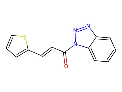 1-(Benzotriazol-1-yl)-3-(2-thienyl)prop-2-en-1-one structure