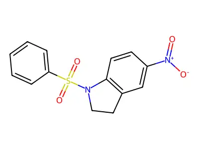 5-Nitro-1-(phenylsulfonyl)indoline structure