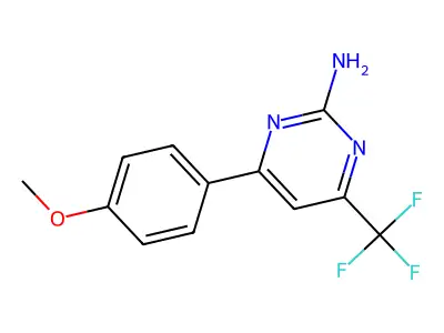 4-(4-Methoxyphenyl)-6-(trifluoromethyl)pyrimidin-2-amine structure