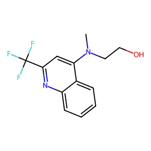 2-(Methyl(2-(trifluoromethyl)-4-quinolinyl)amino)ethanol structure