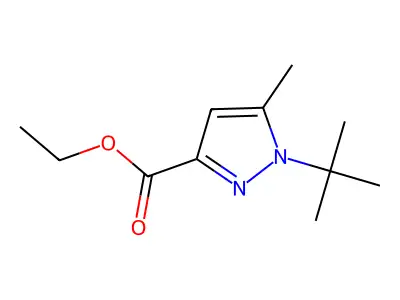 Ethyl 1-tert-butyl-5-methyl-1H-pyrazole-3-carboxylate structure