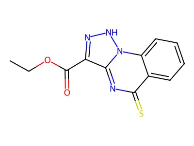 Ethyl 5-sulfanyl[1,2,3]triazolo[1,5-a]quinazoline-3-carboxylate structure