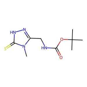 tert-butyl N-[(4-methyl-5-sulfanyl-4H-1,2,4-triazol-3-yl)methyl]carbamate structure