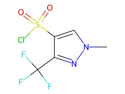1-Methyl-3-(trifluoromethyl)-1H-pyrazole-4-sulfonyl chloride structure