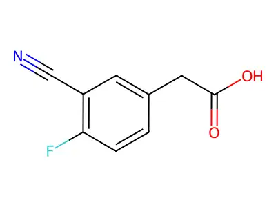 2-(3-Cyano-4-fluorophenyl)acetic acid structure