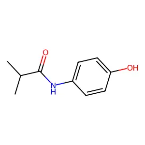 N-(4-hydroxyphenyl)-2-methylpropanamide structure