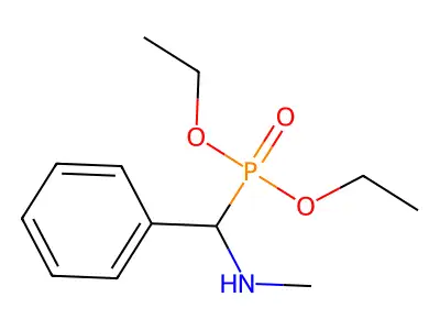 Phosphonic acid, [(methylamino)phenylmethyl]-, diethyl ester structure