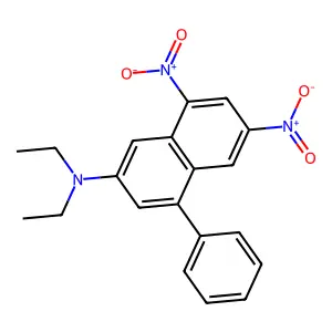 N,N-diethyl-6,8-dinitro-4-phenylnaphthalen-2-amine structure