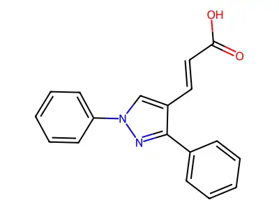1,3-Diphenyl-1h-pyrazole-4-acrylic acid structure