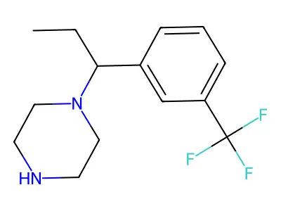 1-{1-[3-(Trifluoromethyl)phenyl]propyl}piperazine structure