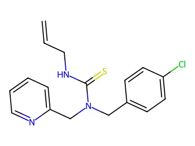 N'-allyl-N-(4-chlorobenzyl)-N-(2-pyridinylmethyl)thiourea structure