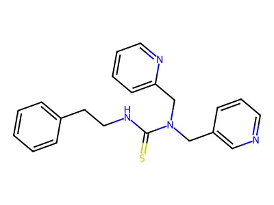 N'-(2-Phenylethyl)-N-[(pyridin-2-yl)methyl]-N-[(pyridin-3-yl)methyl]thiourea structure
